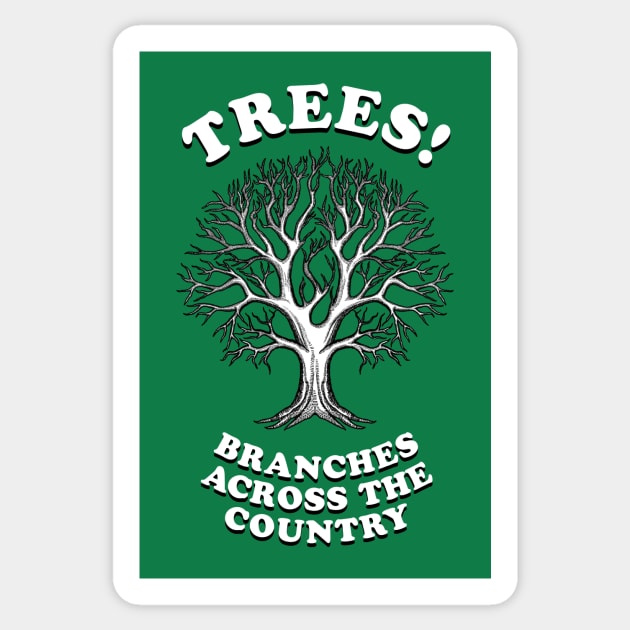 Trees - Branches Across The Country Sticker by dumbshirts